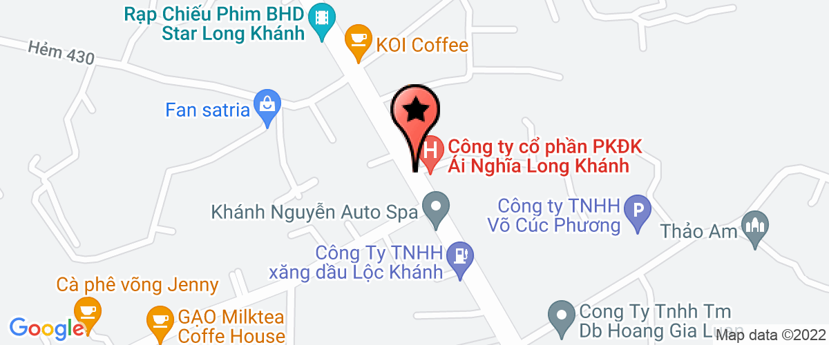 Bản đồ đến địa chỉ Công Ty TNHH Phòng Khám Đa Khoa Ái Nghĩa Long Khánh