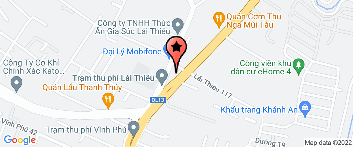 Bản đồ đến địa chỉ Công Ty Cổ Phần Đầu Tư - Đăng Kiểm - Vận Tải Thuận An Phú