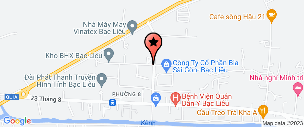 Bản đồ đến địa chỉ Chi Nhánh Công Ty TNHH Một Thành Viên Dầu Khí Thành Phố Hồ Chí Minh Tại Tỉnh Bạc Liêu