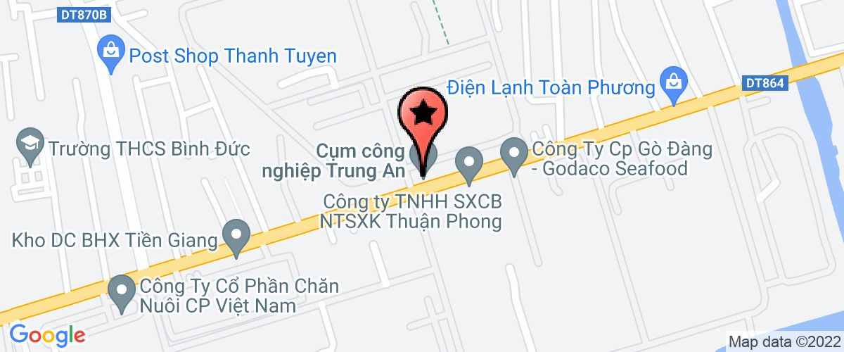 Bản đồ đến địa chỉ Công Ty Trách Nhiệm Hữu Hạn Một Thành Viên Sản Xuất - Thương Mại - Dịch Vụ Tân Thuận Thành