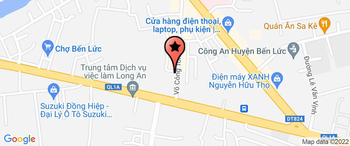 Bản đồ đến địa chỉ Công Ty TNHH Một Thành Viên Dịch Vụ Tư Vấn Thiết Kế Hiếu Ngọc Long An