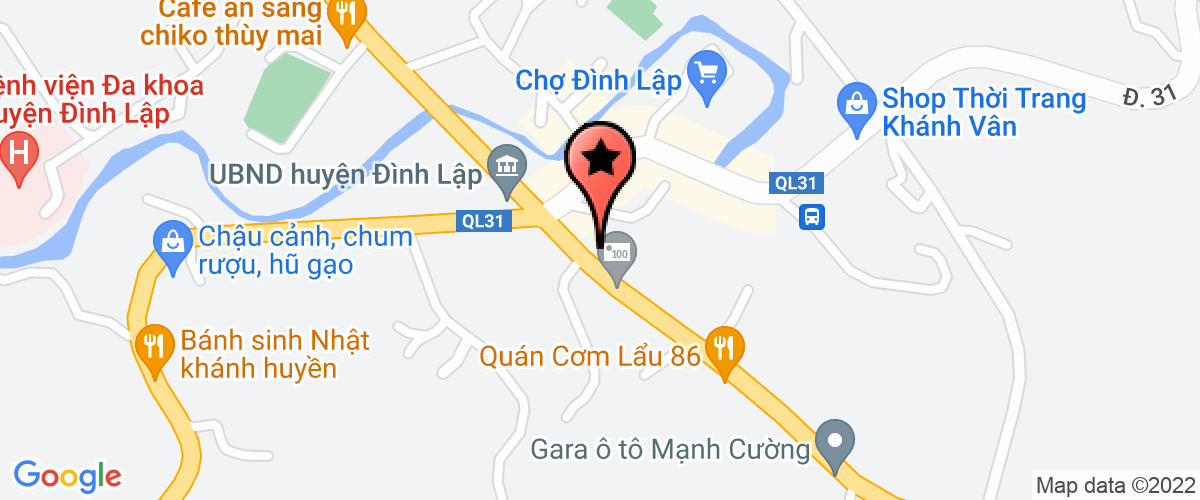 Bản đồ đến địa chỉ Nhà khách UBND Huyện Đình lập