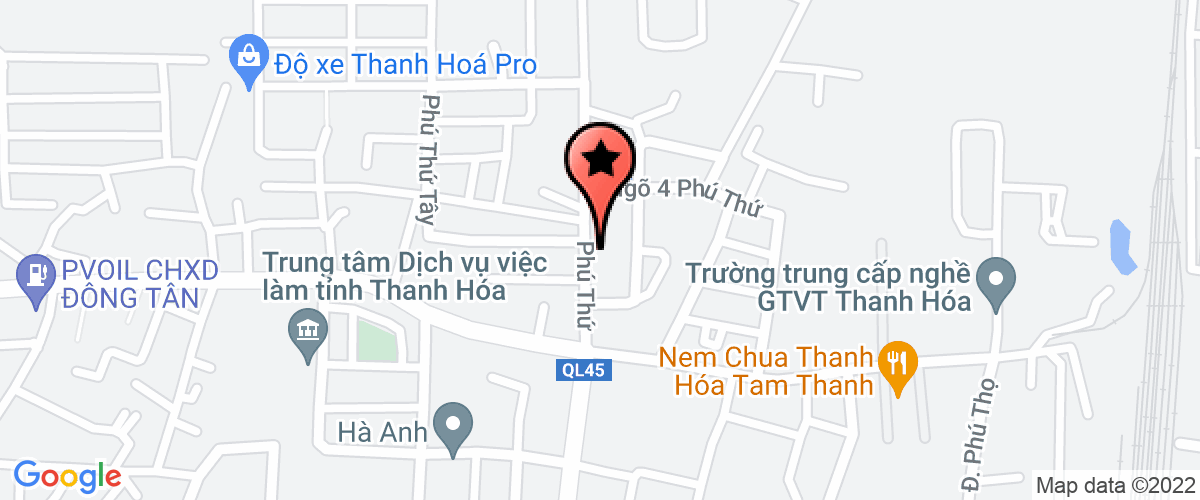 Bản đồ đến địa chỉ Công Ty TNHH Mtv Đầu Tư Và Phát Triển Công Nghệ Cao Thanh Hóa