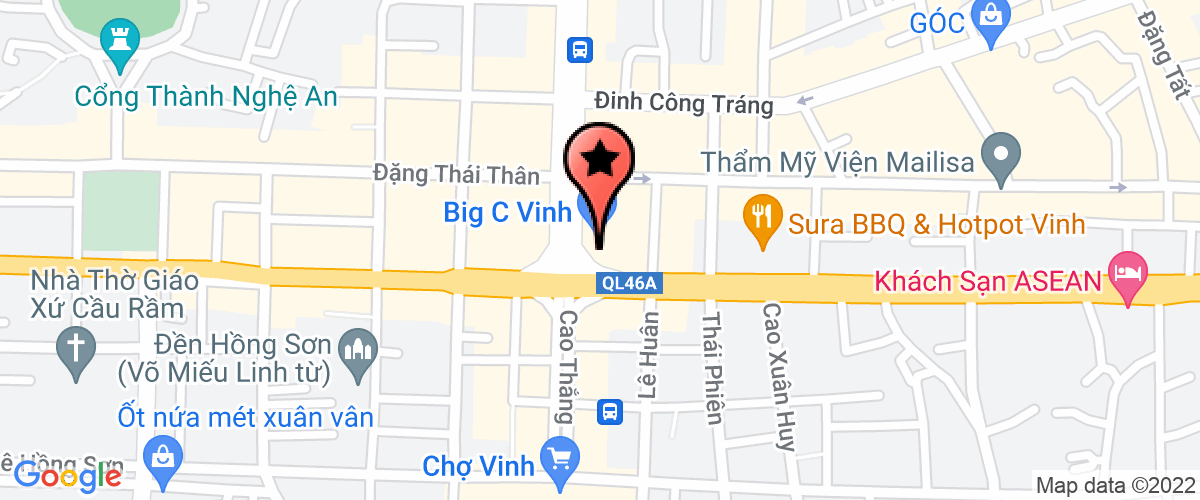 Bản đồ đến địa chỉ Chi Nhánh Công Ty TNHH Thương Bệnh Binh Và Người Tàn Tật Thành Thu - Bảo Tín Tại Nghệ An