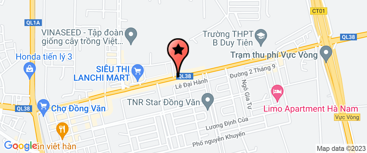 Bản đồ đến địa chỉ Công Ty TNHH Thanh Hà Bv