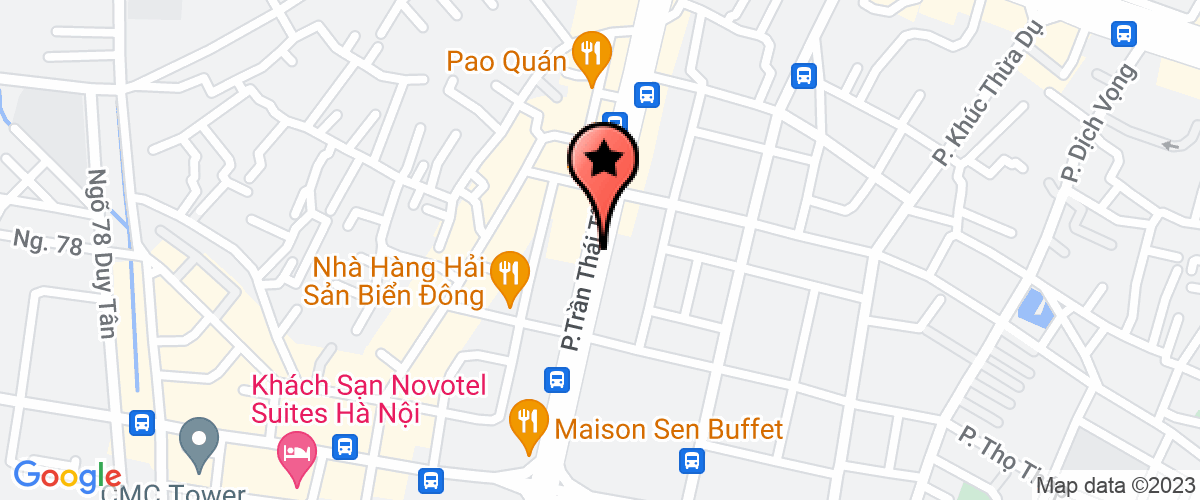 Bản đồ đến địa chỉ Văn Phòng Đại Diện Hà Nội - Công Ty Cổ Phần Thủy Điện Pắc Ma