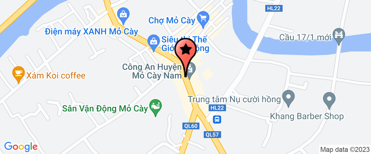 Bản đồ đến địa chỉ Chi Nhánh Tại Mỏ Cày Nam - Công Ty TNHH Một Thành Viên Nướng Ngon Việt