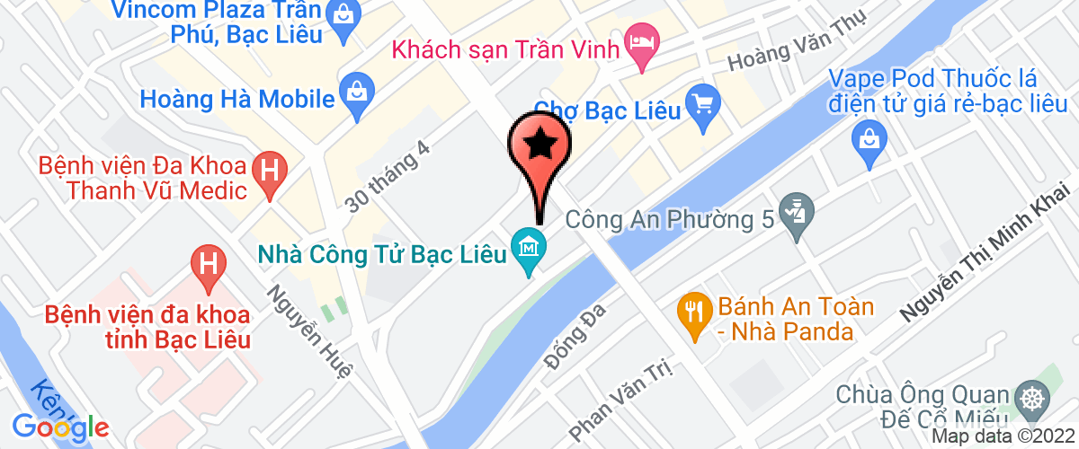 Bản đồ đến địa chỉ Công Ty TNHH Thương Mại Và Dịch Vụ Khách Sạn Bạc Liêu