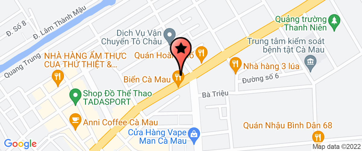 Bản đồ đến địa chỉ Công Ty TNHH Thương Mại Dịch Vụ Du Lịch - Tin Học Cà Mau
