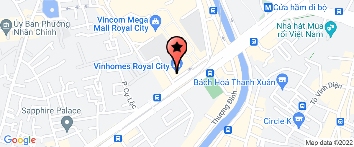 Bản đồ đến địa chỉ Chi Nhánh Số 08 Tại Hà Nội - Công Ty TNHH Một Thành Viên Vinschool - Trường Mầm Non Vinschool - Royal City R5