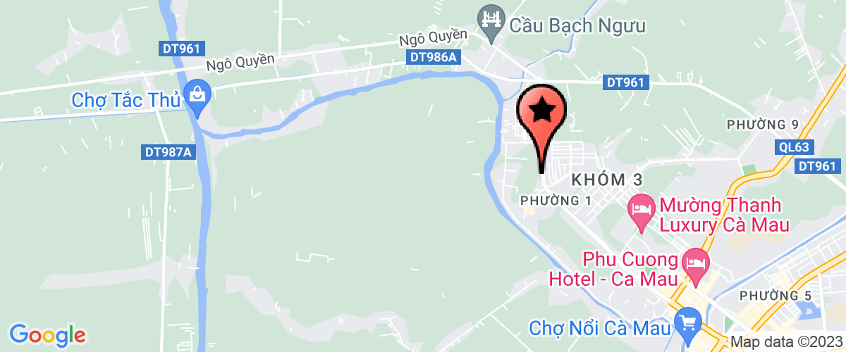 Bản đồ đến địa chỉ Chi Nhánh Công Ty Cổ Phần Phân Bón Dầu Khí Cà Mau - Ban Quản Lý Dự án Chuyên Ngành